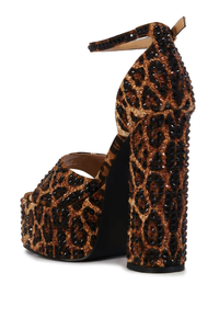 Wilmore Chunky Platform heels in Leopard