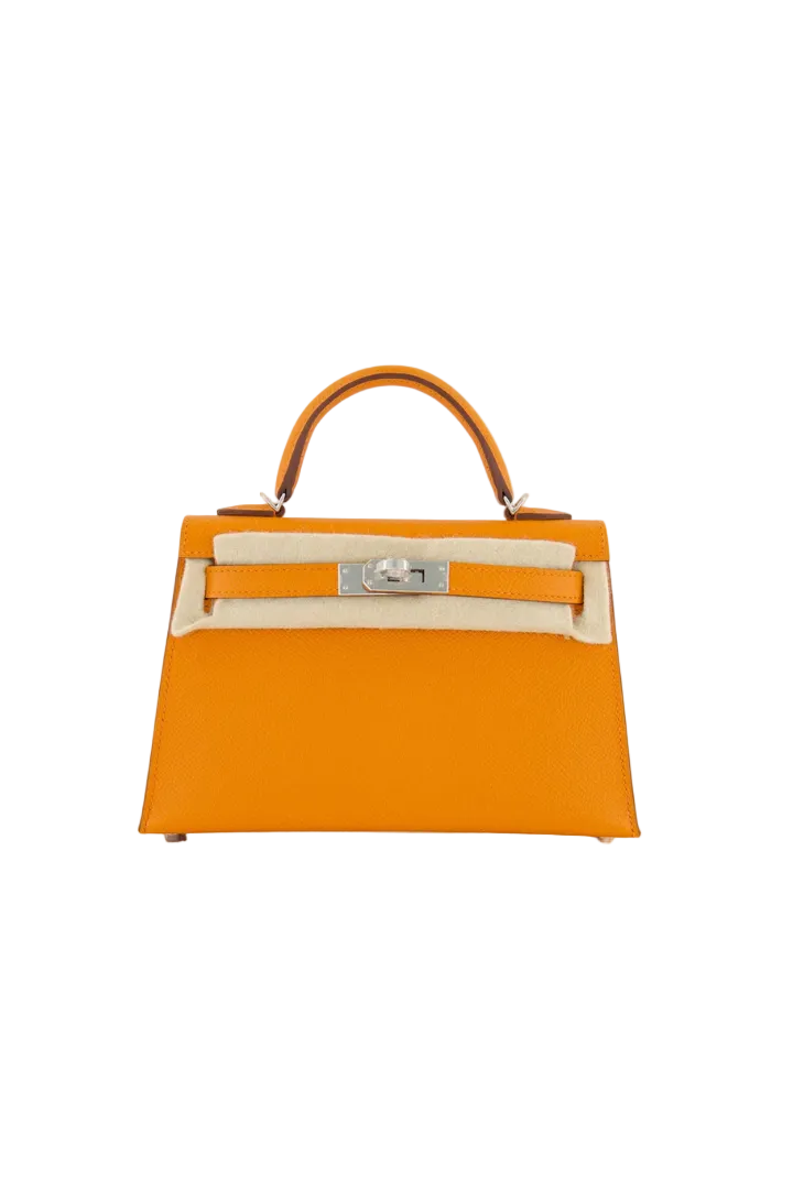 (New) Mini Kelly Orange Palladium Hardware