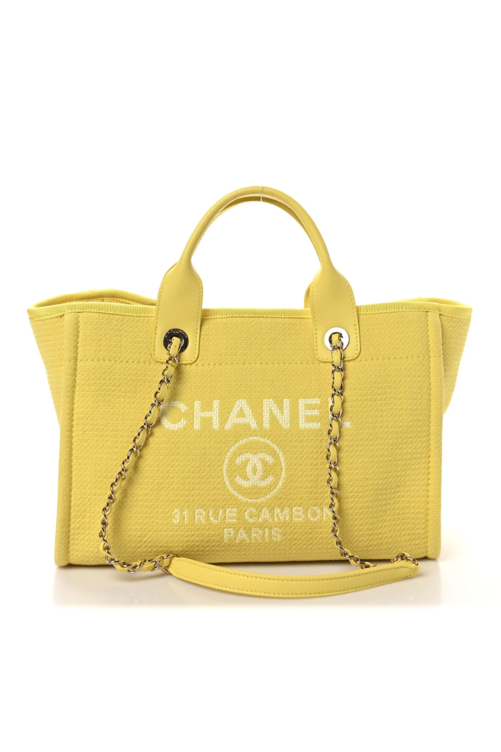 Mixed Fibers Small Deauville Tote Yellow