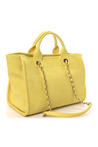 Mixed Fibers Small Deauville Tote Yellow