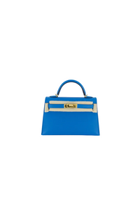 Mini Kelly Blue Hydra Electrum Hardware