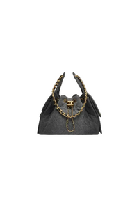 25 Small Handbag Washed Denim And Gold-Tone Metal