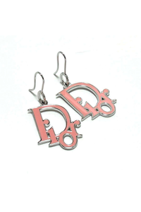 Drop Hook Earrings with DIOR Logo