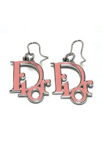 Drop Hook Earrings with DIOR Logo