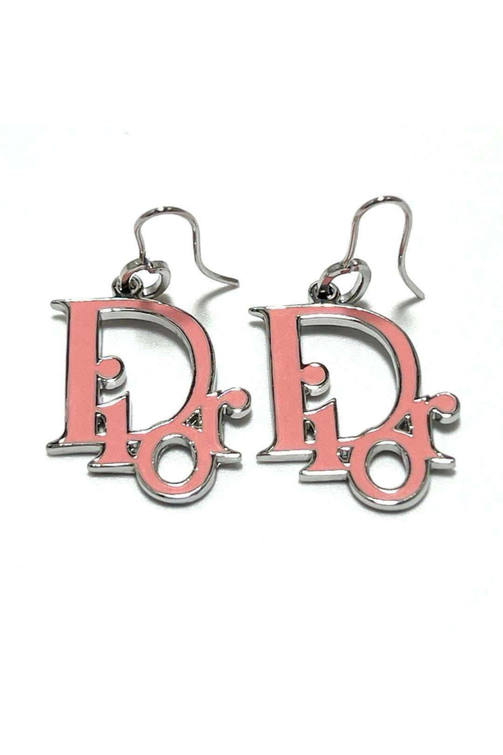 Drop Hook Earrings with DIOR Logo