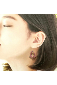 Drop Hook Earrings with DIOR Logo