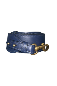 Blue Leather D-Fence Crossbody Bag