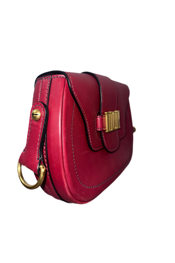 Leather D-Fence Crossbody Bag