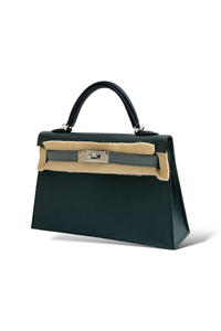 Mini Kelly Vert Mande Epsom PHW