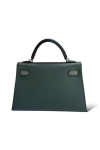 Mini Kelly Vert Mande Epsom PHW