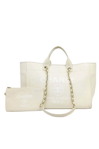 (New) Chanel Shopping Tote Cream Bag