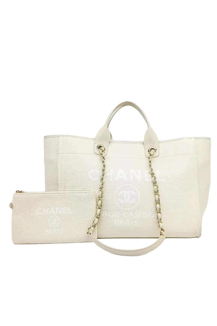 (New) Chanel Shopping Tote Cream Bag