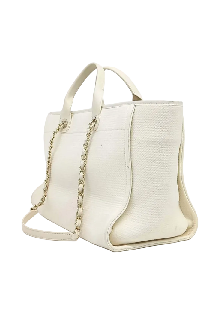 (New) Chanel Shopping Tote Cream Bag