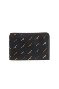 2017 Lambskin Allover Logo Zip Pouch clutch bag