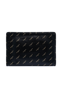 2017 Lambskin Allover Logo Zip Pouch clutch bag