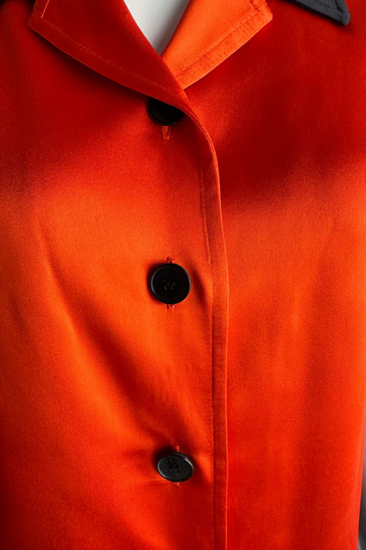 Orange Shirt with Black Details