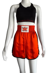 Orange Boxer Shorts with Black Details