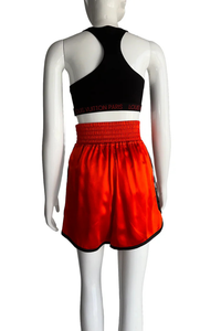 Orange Boxer Shorts with Black Details