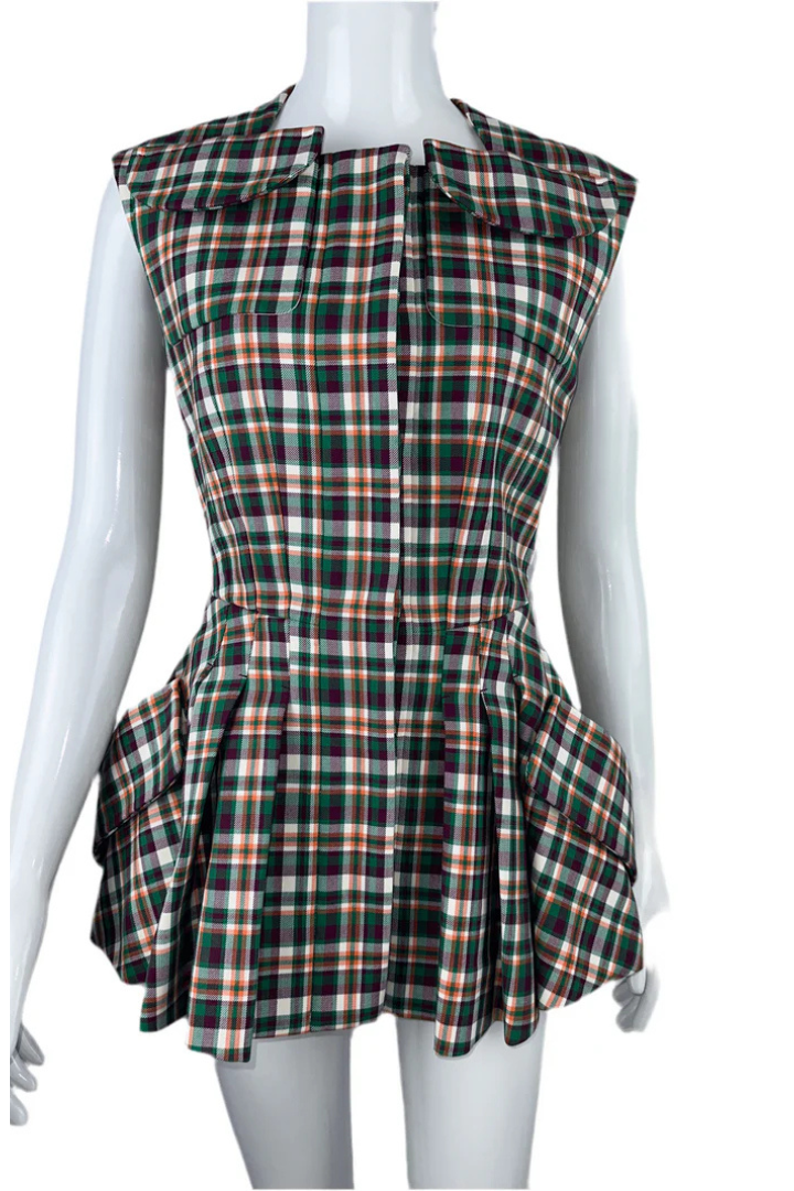 Multicolor Cotton Bar Dress Vest