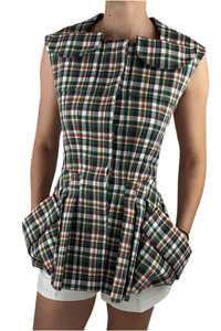 Multicolor Cotton Bar Dress Vest