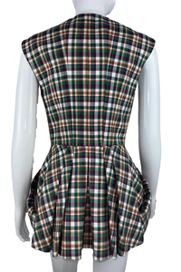 Multicolor Cotton Bar Dress Vest