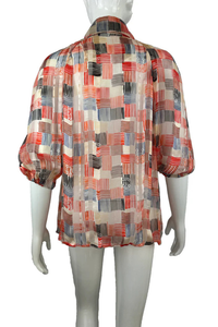 Colorful 3/4-Sleeve Blouse