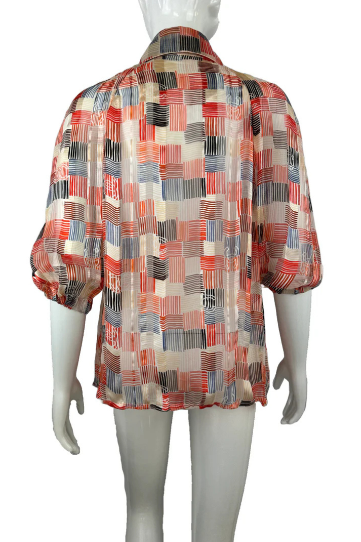 Colorful 3/4-Sleeve Blouse