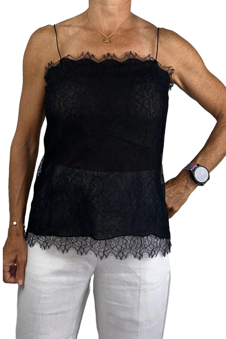 Black Lace Tee Shirt