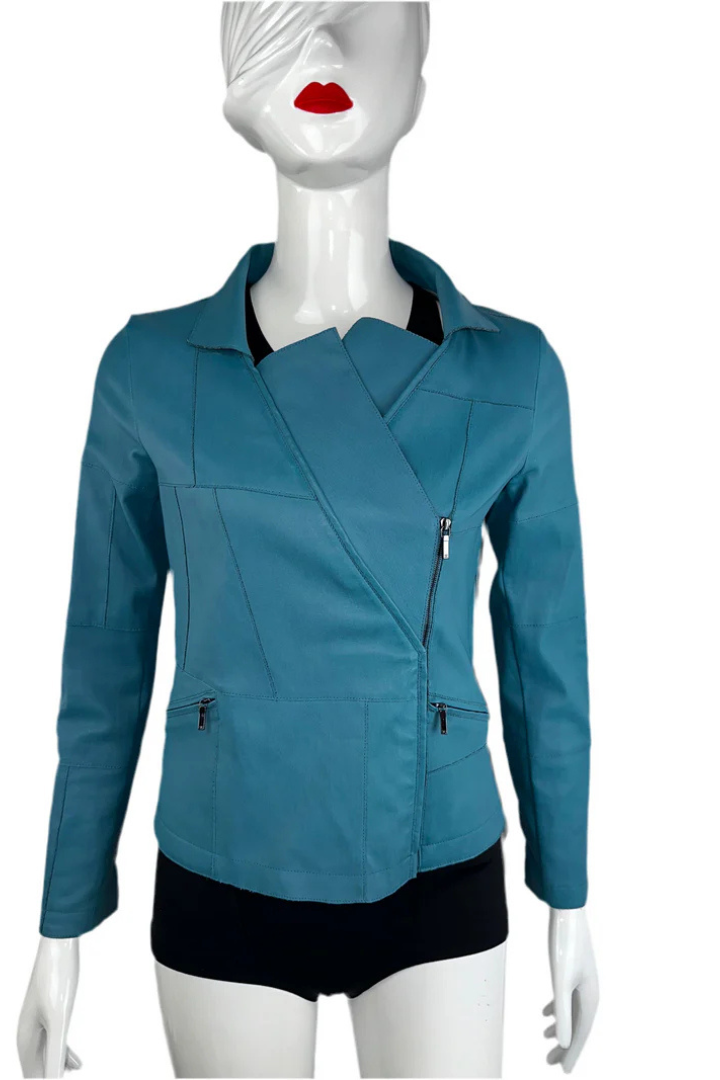 Blue Leather Jacket