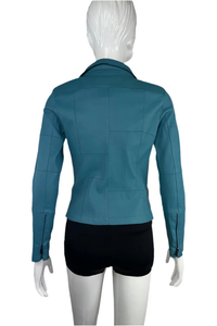Blue Leather Jacket