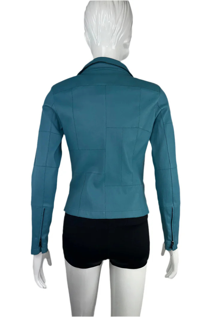 Blue Leather Jacket
