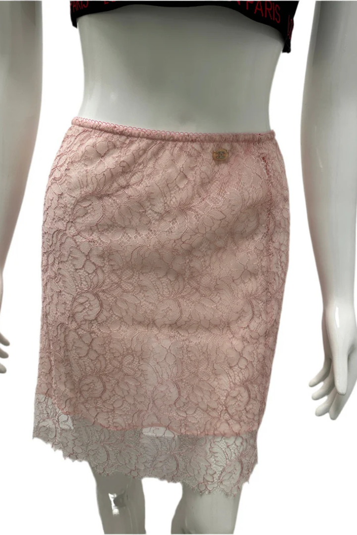 Powder Pink Lace Skirt