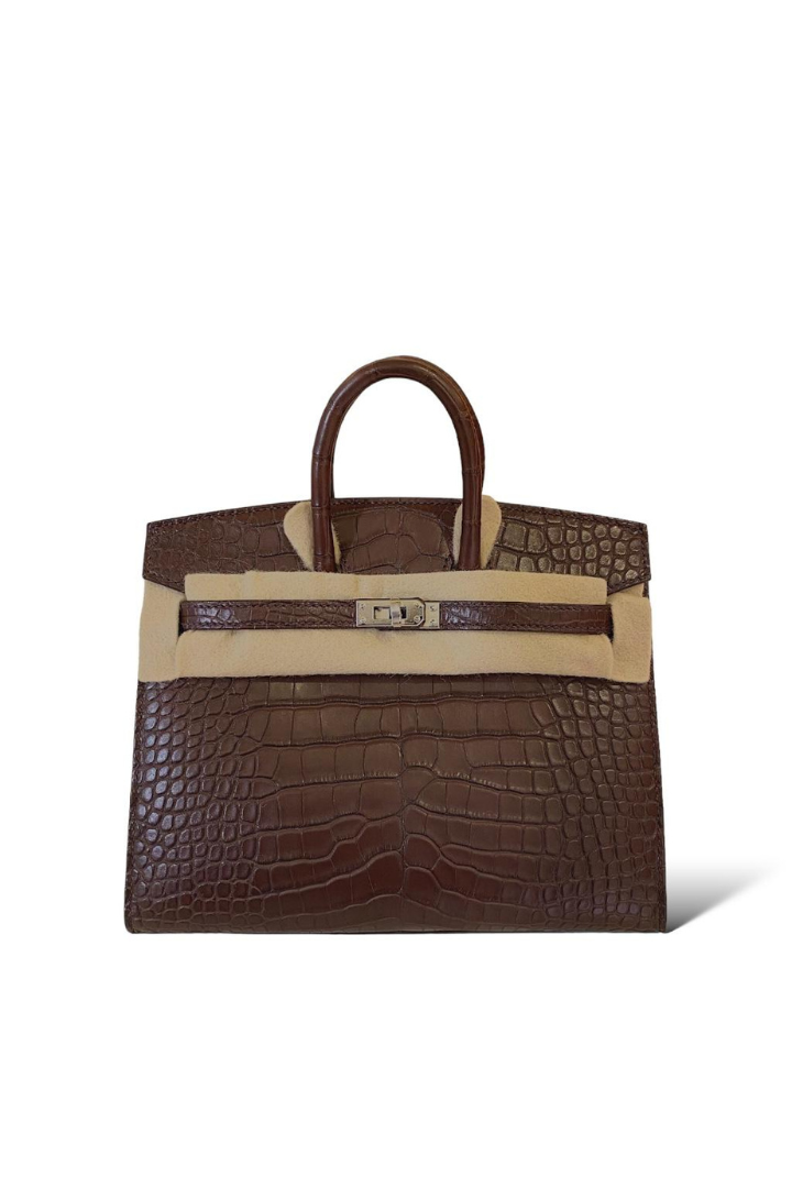 Birkin 30 Burgundy Croco Palladium Hardware