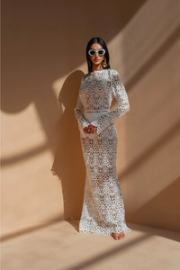 White Backless Maxi Dress