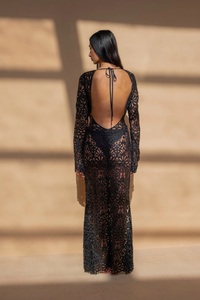 Black Backless Maxi Dress