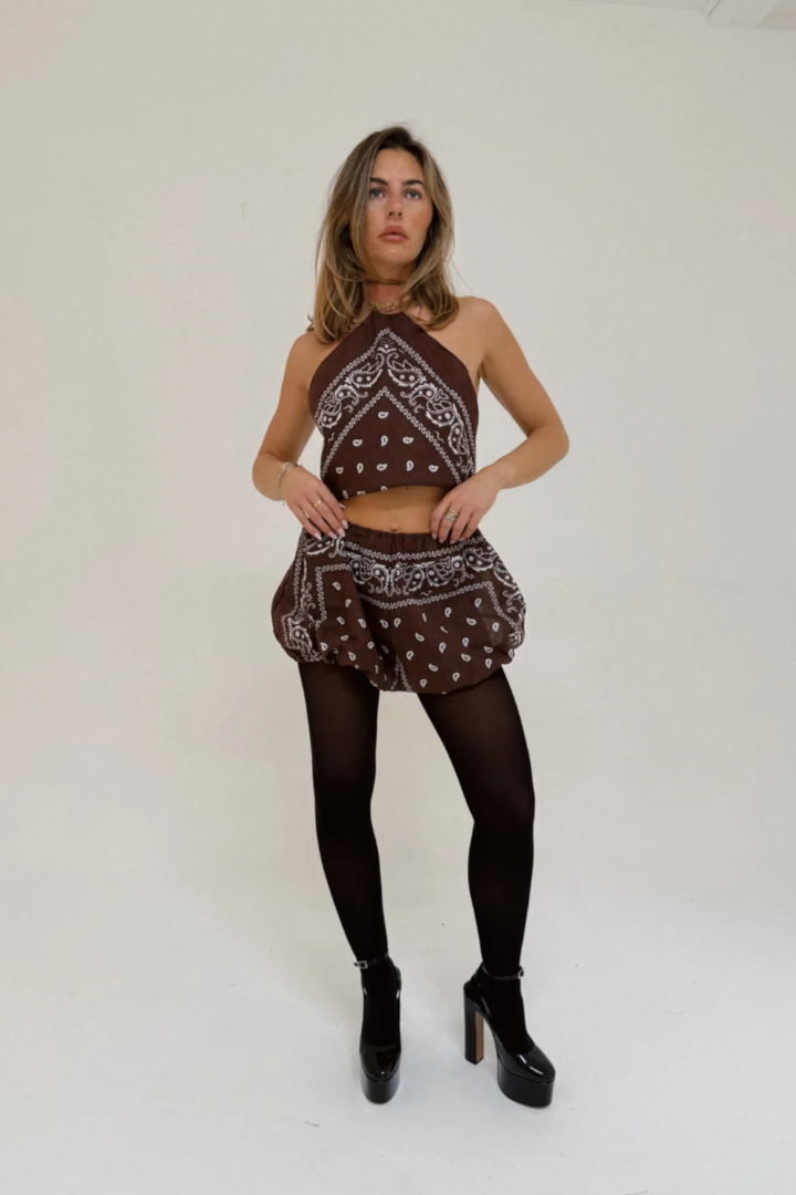 Bandana Puff Short