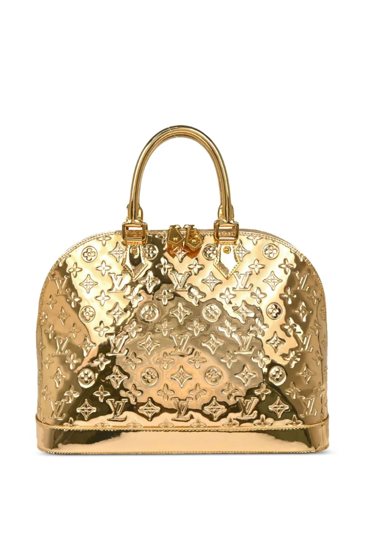 Gold Monogram Miroir Limited Edition Alma MM Bag