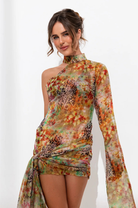 Elara Tie Mini Dress