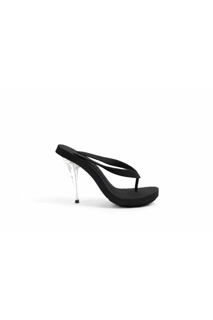 Heeled Thong Mule
