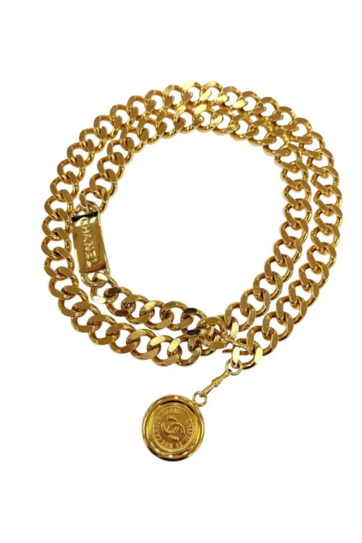 Vintage Classic Coco Mark Chain Belt
