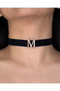 Alphabet 'M' Bag Bijoux with Natural Diamonds