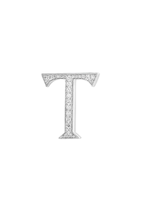 Alphabet 'T' Bag Bijoux with Natural Diamonds