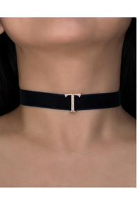 Alphabet 'T' Bag Bijoux with Natural Diamonds