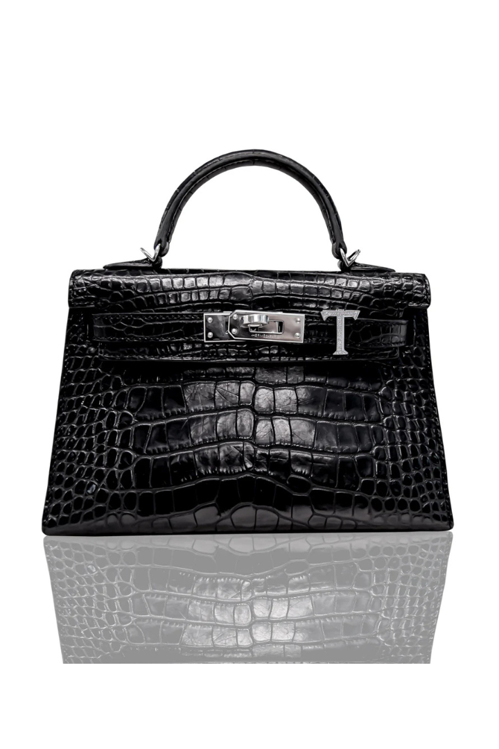 Alphabet 'T' Bag Bijoux with Natural Diamonds