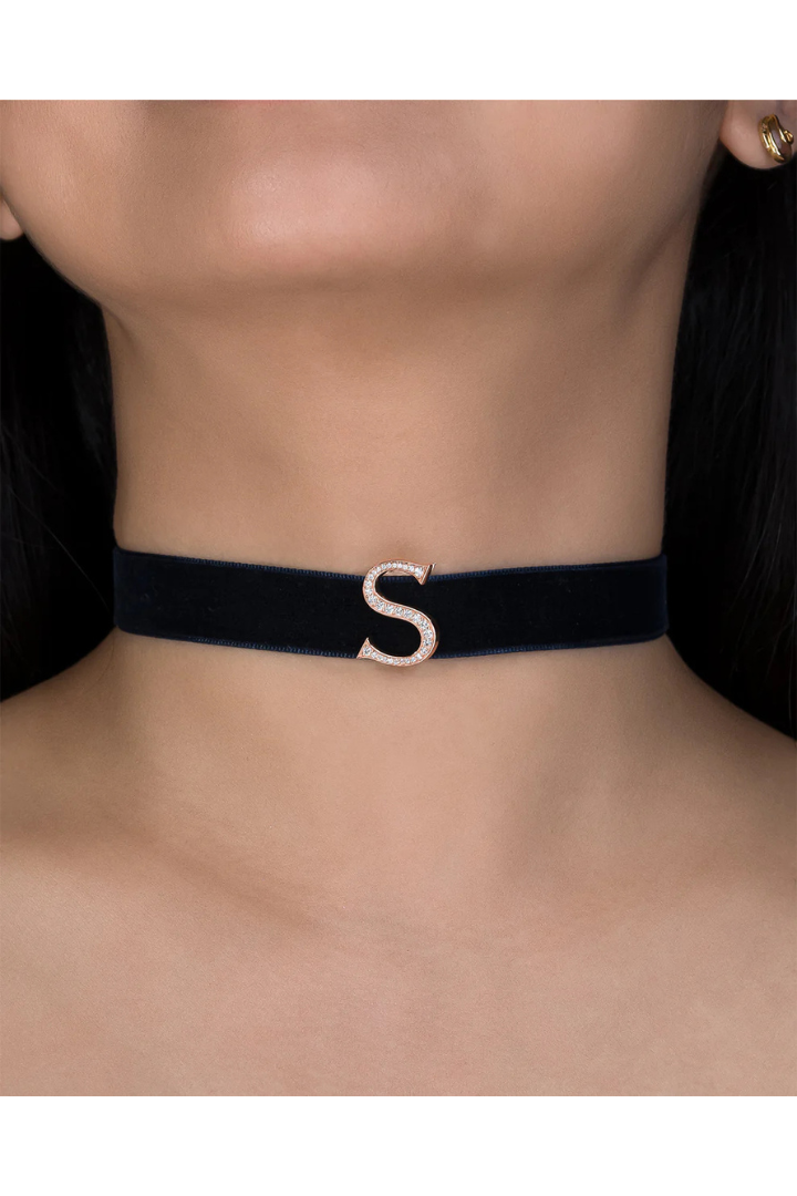 Alphabet 'S' Bag Bijoux with Natural Diamonds