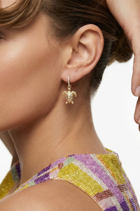 Sea Turtle Sparkle Hoops Earrings