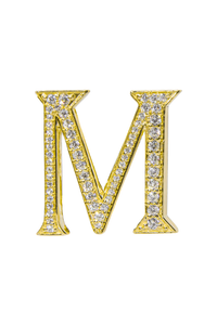 Alphabet 'M' Bag Bijoux with Natural Diamonds