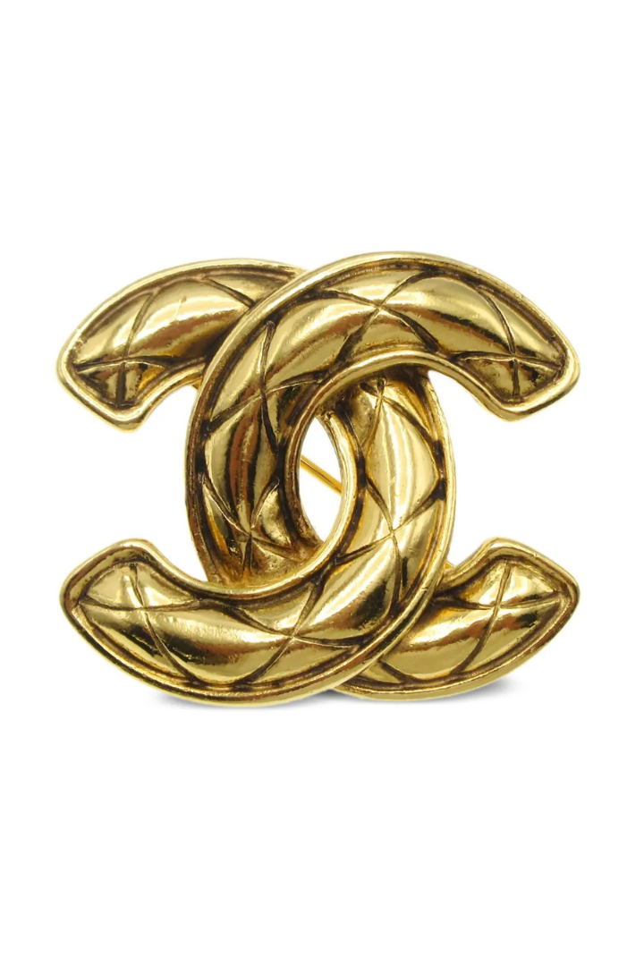 Coco Mark Matelasse Brooch