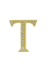 Alphabet 'T' Bag Bijoux with Natural Diamonds