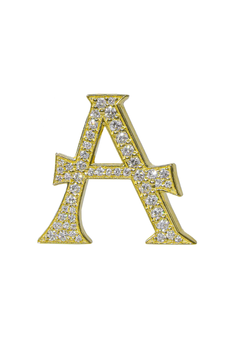 Alphabet 'A' Bag Bijoux with Natural Diamonds